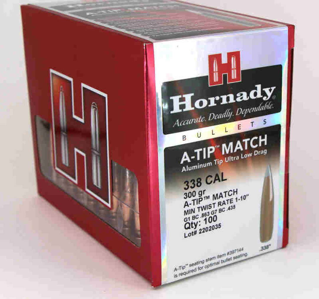 Hornady A-Tip 338cal 300gr Match x100 #33389 image 1